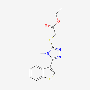 ethyl {[5-(1-benzothien-3-yl)-4-methyl-4H-1,2,4-triazol-3-yl]thio}acetate