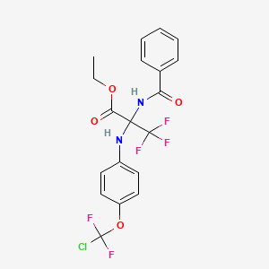 ethyl N-benzoyl-2-({4-[chloro(difluoro)methoxy]phenyl}amino)-3,3,3-trifluoroalaninate