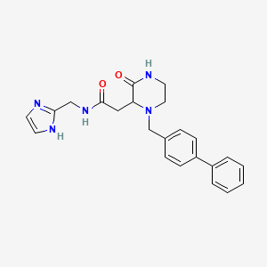 2-[1-(4-biphenylylmethyl)-3-oxo-2-piperazinyl]-N-(1H-imidazol-2-ylmethyl)acetamide