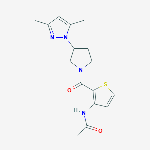 N-(2-{[3-(3,5-dimethyl-1H-pyrazol-1-yl)pyrrolidin-1-yl]carbonyl}-3-thienyl)acetamide