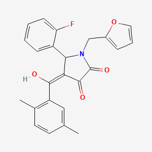 4-(2,5-dimethylbenzoyl)-5-(2-fluorophenyl)-1-(2-furylmethyl)-3-hydroxy-1,5-dihydro-2H-pyrrol-2-one