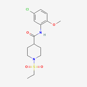 molecular formula C15H21ClN2O4S B5435140 N-(5-chloro-2-methoxyphenyl)-1-(ethylsulfonyl)-4-piperidinecarboxamide 