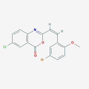 2-[2-(5-bromo-2-methoxyphenyl)vinyl]-6-chloro-4H-3,1-benzoxazin-4-one