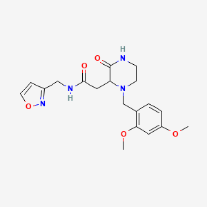 2-[1-(2,4-dimethoxybenzyl)-3-oxo-2-piperazinyl]-N-(3-isoxazolylmethyl)acetamide