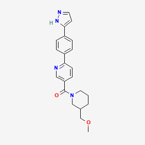 5-{[3-(methoxymethyl)piperidin-1-yl]carbonyl}-2-[4-(1H-pyrazol-5-yl)phenyl]pyridine