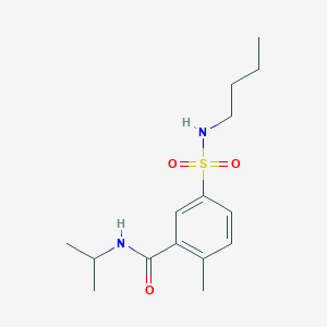 molecular formula C15H24N2O3S B5435226 5-[(butylamino)sulfonyl]-N-isopropyl-2-methylbenzamide 