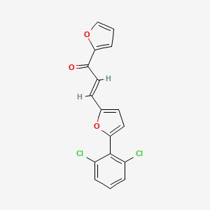 molecular formula C17H10Cl2O3 B5435238 3-[5-(2,6-dichlorophenyl)-2-furyl]-1-(2-furyl)-2-propen-1-one 