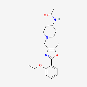 molecular formula C20H27N3O3 B5435260 N-(1-{[2-(2-ethoxyphenyl)-5-methyl-1,3-oxazol-4-yl]methyl}piperidin-4-yl)acetamide 