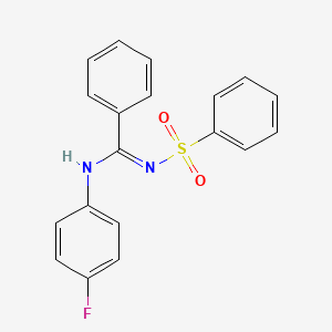 N-(4-fluorophenyl)-N'-(phenylsulfonyl)benzenecarboximidamide