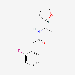 molecular formula C14H18FNO2 B5435287 2-(2-fluorophenyl)-N-[1-(tetrahydro-2-furanyl)ethyl]acetamide 