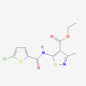 molecular formula C12H11ClN2O3S2 B5435294 ethyl 5-{[(5-chloro-2-thienyl)carbonyl]amino}-3-methyl-4-isothiazolecarboxylate 