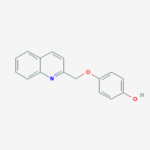 molecular formula C16H13NO2 B054353 4-(2-喹啉甲氧基)苯酚 CAS No. 124993-40-4
