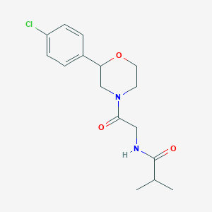 N-{2-[2-(4-chlorophenyl)morpholin-4-yl]-2-oxoethyl}-2-methylpropanamide