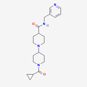 molecular formula C21H30N4O2 B5435326 1'-(cyclopropylcarbonyl)-N-(pyridin-3-ylmethyl)-1,4'-bipiperidine-4-carboxamide 