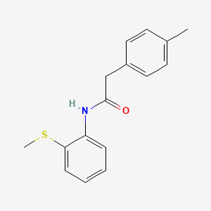 molecular formula C16H17NOS B5435334 2-(4-methylphenyl)-N-[2-(methylthio)phenyl]acetamide 