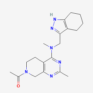 7-acetyl-N,2-dimethyl-N-(4,5,6,7-tetrahydro-1H-indazol-3-ylmethyl)-5,6,7,8-tetrahydropyrido[3,4-d]pyrimidin-4-amine