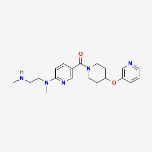 molecular formula C20H27N5O2 B5435356 N,N'-dimethyl-N-(5-{[4-(pyridin-3-yloxy)piperidin-1-yl]carbonyl}pyridin-2-yl)ethane-1,2-diamine 