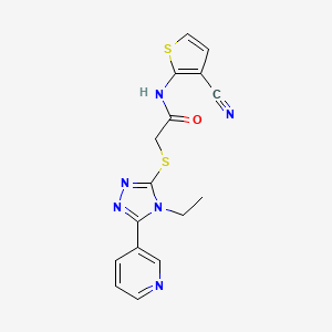 N-(3-cyano-2-thienyl)-2-{[4-ethyl-5-(3-pyridinyl)-4H-1,2,4-triazol-3-yl]thio}acetamide