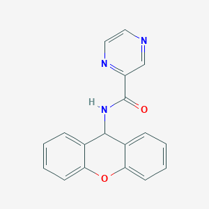 molecular formula C18H13N3O2 B5435384 N-9H-xanthen-9-yl-2-pyrazinecarboxamide 