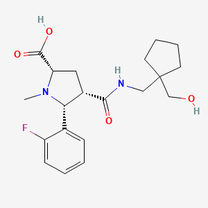 (2S*,4S*,5R*)-5-(2-fluorophenyl)-4-[({[1-(hydroxymethyl)cyclopentyl]methyl}amino)carbonyl]-1-methylpyrrolidine-2-carboxylic acid