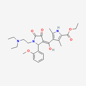 ethyl 4-{[1-[2-(diethylamino)ethyl]-4-hydroxy-2-(2-methoxyphenyl)-5-oxo-2,5-dihydro-1H-pyrrol-3-yl]carbonyl}-3,5-dimethyl-1H-pyrrole-2-carboxylate