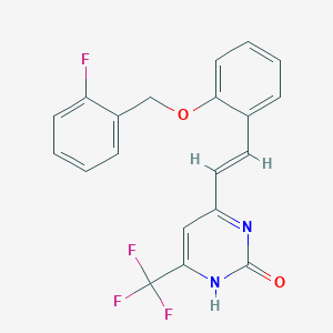 molecular formula C20H14F4N2O2 B5435427 4-(2-{2-[(2-fluorobenzyl)oxy]phenyl}vinyl)-6-(trifluoromethyl)-2(1H)-pyrimidinone 