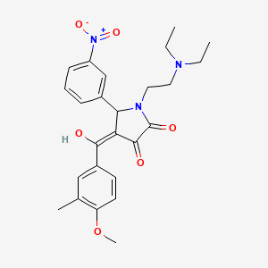 molecular formula C25H29N3O6 B5435439 1-[2-(diethylamino)ethyl]-3-hydroxy-4-(4-methoxy-3-methylbenzoyl)-5-(3-nitrophenyl)-1,5-dihydro-2H-pyrrol-2-one 