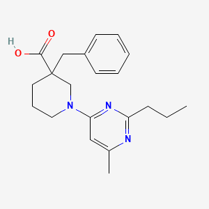 3-benzyl-1-(6-methyl-2-propylpyrimidin-4-yl)piperidine-3-carboxylic acid