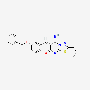 molecular formula C23H22N4O2S B5435484 6-[3-(benzyloxy)benzylidene]-5-imino-2-isobutyl-5,6-dihydro-7H-[1,3,4]thiadiazolo[3,2-a]pyrimidin-7-one 