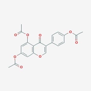 molecular formula C21H16O8 B054355 5-(乙酰氧基)-3-[4-(乙酰氧基)苯基]-4-氧代-4H-色满-7-基乙酸酯 CAS No. 5995-97-1