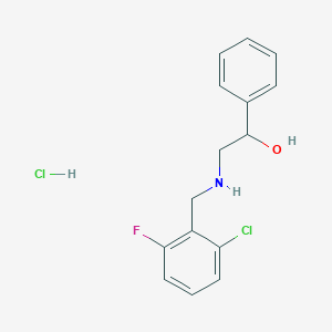 molecular formula C15H16Cl2FNO B5435505 2-[(2-chloro-6-fluorobenzyl)amino]-1-phenylethanol hydrochloride 