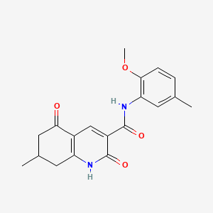 N-(2-methoxy-5-methylphenyl)-7-methyl-2,5-dioxo-1,2,5,6,7,8-hexahydro-3-quinolinecarboxamide