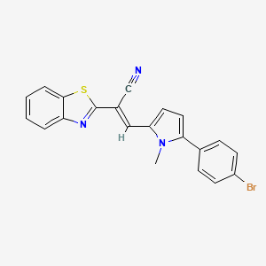 2-(1,3-benzothiazol-2-yl)-3-[5-(4-bromophenyl)-1-methyl-1H-pyrrol-2-yl]acrylonitrile