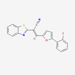 2-(1,3-benzothiazol-2-yl)-3-[5-(2-fluorophenyl)-2-furyl]acrylonitrile