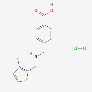 molecular formula C14H16ClNO2S B5435561 4-({[(3-methyl-2-thienyl)methyl]amino}methyl)benzoic acid hydrochloride 