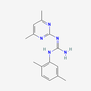 molecular formula C15H19N5 B5435569 N-(2,5-dimethylphenyl)-N'-(4,6-dimethyl-2-pyrimidinyl)guanidine 