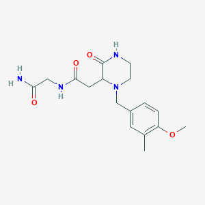 N~2~-{[1-(4-methoxy-3-methylbenzyl)-3-oxo-2-piperazinyl]acetyl}glycinamide