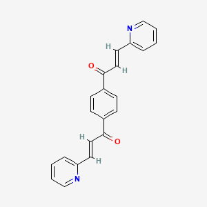 molecular formula C22H16N2O2 B5435607 1,1'-(1,4-苯撑)双[3-(2-吡啶基)-2-丙烯-1-酮] 