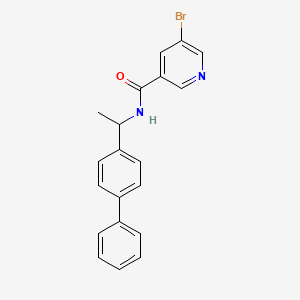 N-[1-(4-biphenylyl)ethyl]-5-bromonicotinamide