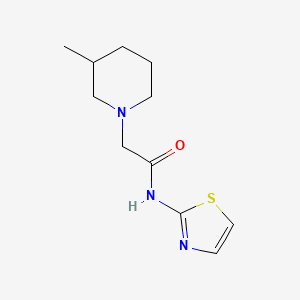 molecular formula C11H17N3OS B5435626 2-(3-methyl-1-piperidinyl)-N-1,3-thiazol-2-ylacetamide 