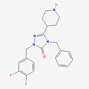 molecular formula C21H22F2N4O B5435640 4-benzyl-2-(3,4-difluorobenzyl)-5-(4-piperidinyl)-2,4-dihydro-3H-1,2,4-triazol-3-one hydrochloride 