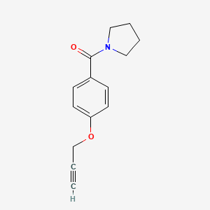 molecular formula C14H15NO2 B5435664 1-[4-(2-propyn-1-yloxy)benzoyl]pyrrolidine 