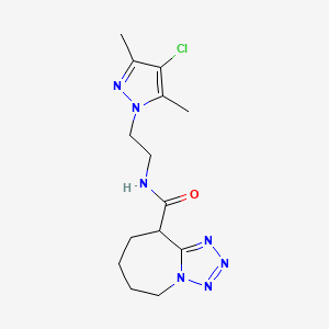 N-[2-(4-chloro-3,5-dimethyl-1H-pyrazol-1-yl)ethyl]-6,7,8,9-tetrahydro-5H-tetrazolo[1,5-a]azepine-9-carboxamide