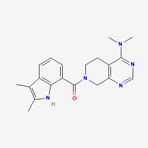 molecular formula C20H23N5O B5435667 7-[(2,3-dimethyl-1H-indol-7-yl)carbonyl]-N,N-dimethyl-5,6,7,8-tetrahydropyrido[3,4-d]pyrimidin-4-amine 