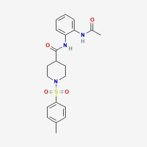 N-[2-(acetylamino)phenyl]-1-[(4-methylphenyl)sulfonyl]-4-piperidinecarboxamide