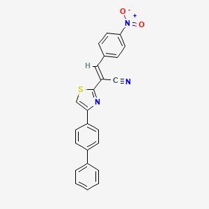 2-[4-(4-biphenylyl)-1,3-thiazol-2-yl]-3-(4-nitrophenyl)acrylonitrile