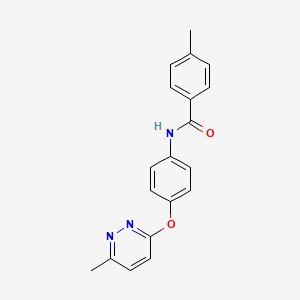 molecular formula C19H17N3O2 B5435692 4-methyl-N-{4-[(6-methyl-3-pyridazinyl)oxy]phenyl}benzamide 