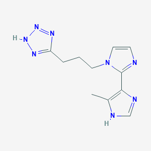 molecular formula C11H14N8 B5435695 5'-methyl-1-[3-(1H-tetrazol-5-yl)propyl]-1H,3'H-2,4'-biimidazole 