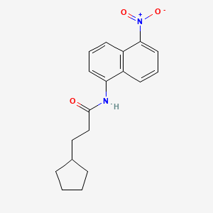 3-cyclopentyl-N-(5-nitro-1-naphthyl)propanamide