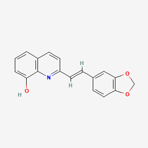 molecular formula C18H13NO3 B5435710 2-[2-(1,3-benzodioxol-5-yl)vinyl]-8-quinolinol 